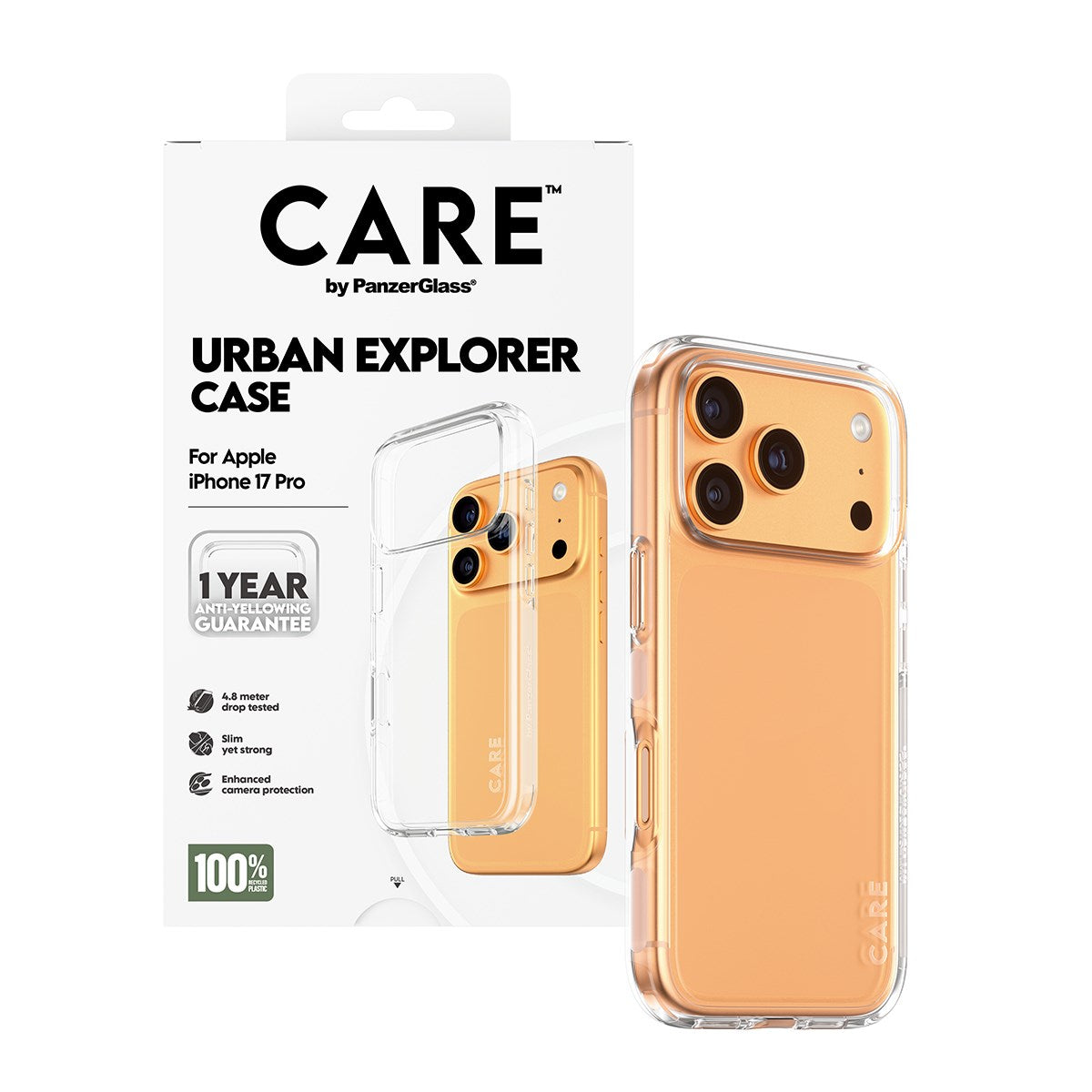 CARE™ by PanzerGlass® Urban Explorer Case Transparent iPhone 17 Pro